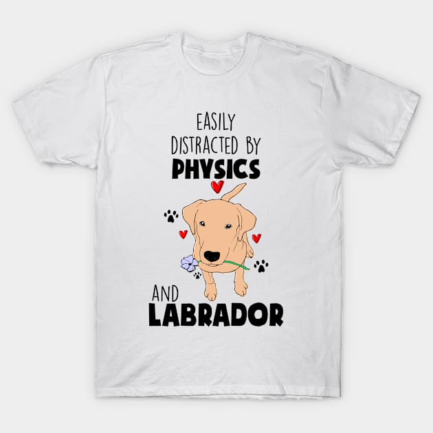 Physics and Labrador T-Shirt by Carolina Cabreira